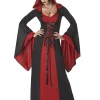 California Costumes Black And Red Hooded Deluxe Robe Womens Costume>Women Women's Costumes