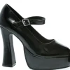 Ellie Shoes Black Eden Patent Chunky Heel Womens Shoes> Saints &Amp; Sinners