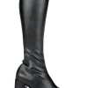 Ellie Shoes Black Matte Patent Go Go Womens Boots> Saints &Amp; Sinners