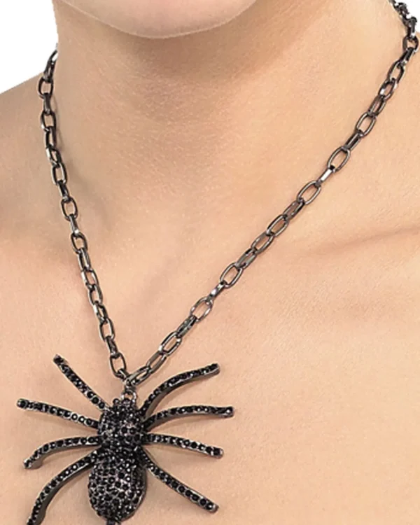 Rubies Black Spider Necklace> Halloween Accessories