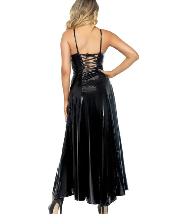 Leg Avenue Black Vinyl Gown Womens Costume>Women Women's Costumes