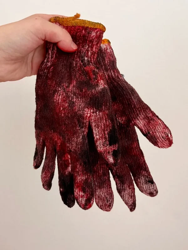 ForensicFX Studios Bloody, Dirty Work Gloves Prop> Halloween Accessories