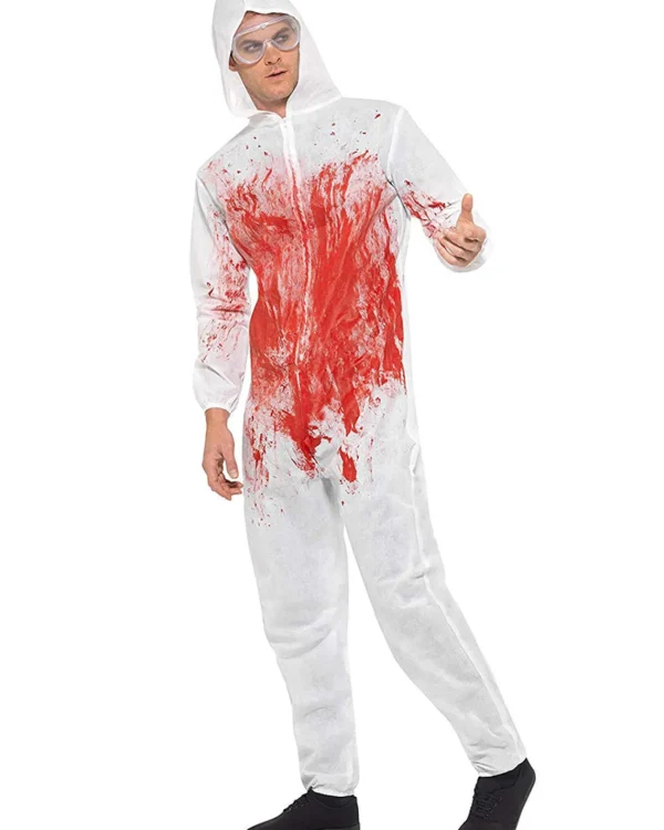 Smiffys Bloody Forensic Overalls Adult Costume>Men Men's Costumes