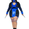 Leg Avenue Blue Dragon Ninja Plus Size Womens Costume>Women Women's Costumes