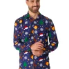 Opposuits Christmas Icons Blue Suitmeister Shirt> Opposuits
