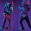 Amscan AU Creepy Carnival Scene Setter Add Ons Black Light Reactive> Creepy