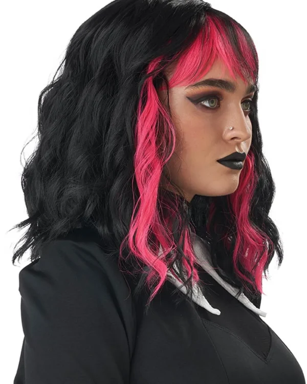 California Costumes Cute N Crafty Short Pink Wig> Halloween Accessories