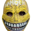 Ghoulish Productions Danger Smiley Glow In The Dark Half Mask> Halloween Masks