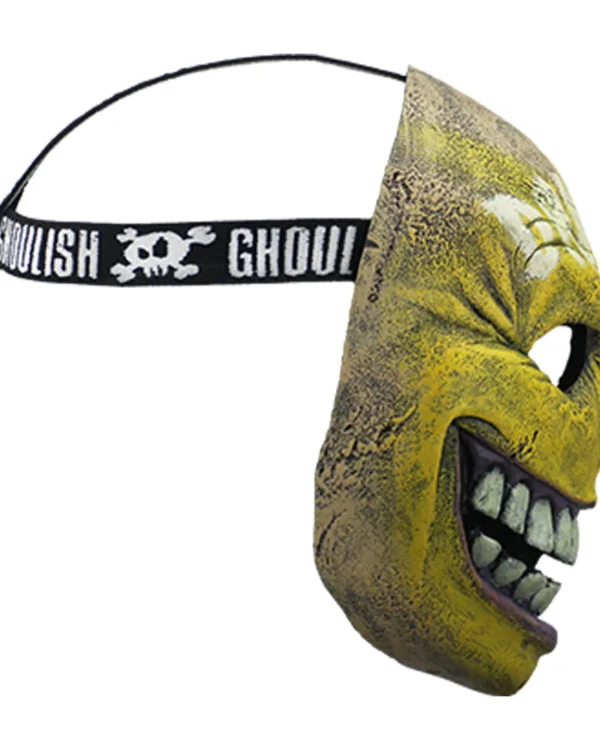 Ghoulish Productions Danger Smiley Glow In The Dark Half Mask> Halloween Masks