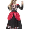 Smiffys Day Of The Dead Deluxe Girls Costume>Kids Kids Costumes