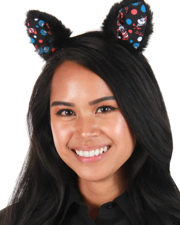 Elope Dr Seuss The Cat In The Hat Pattern Ears Headband> Halloween Hats