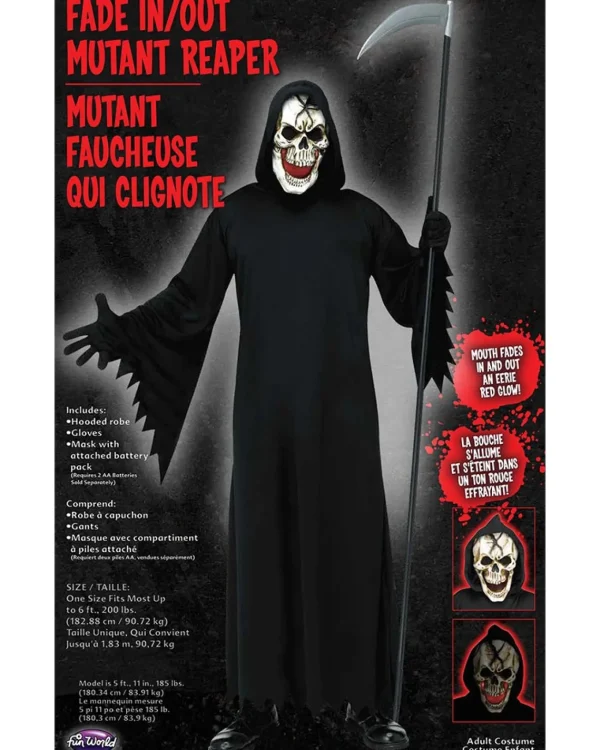 Fun World Fade In Out Mutant Reaper Adult Costume>Men Men's Costumes