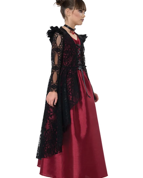 California Costumes Gothic Lace Vampire Deluxe Girls Costume>Kids Kids Costumes
