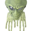 California Costumes Green Alien Hands And Mask> Halloween Masks