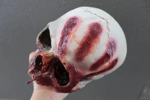 ForensicFX Studios Horror Skull With Bloody Hand Print> Halloween Accessories