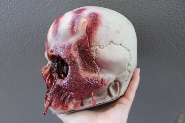 ForensicFX Studios Horror Skull With Bloody Hand Print> Halloween Accessories