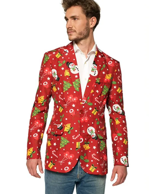 Opposuits Light Up Red Christmas Icons Mens Suitmeister Jacket> Opposuits