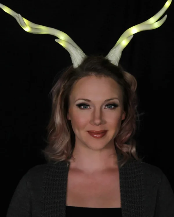 Elope Light-Up Deer Antler White Lumenhorns> Halloween Hats