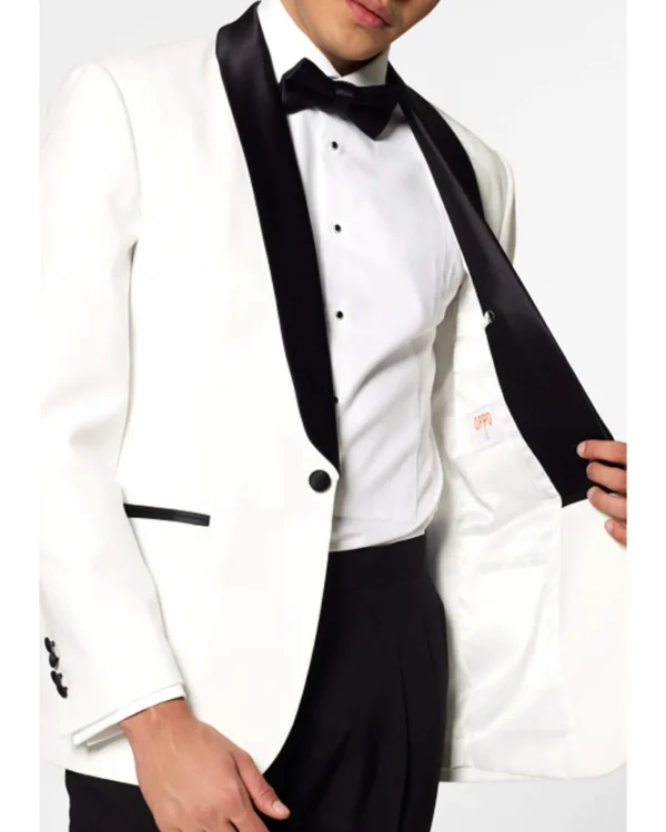 Opposuits Opposuit Pearly White Tuxedo Premium Mens Costume> Opposuits