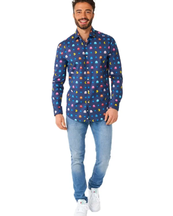 Opposuits Opposuit Pixel Pac Man Mens Shirt> Opposuits