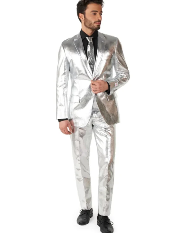 Opposuits Opposuit Shiny Silver Premium Mens Suit> Opposuits