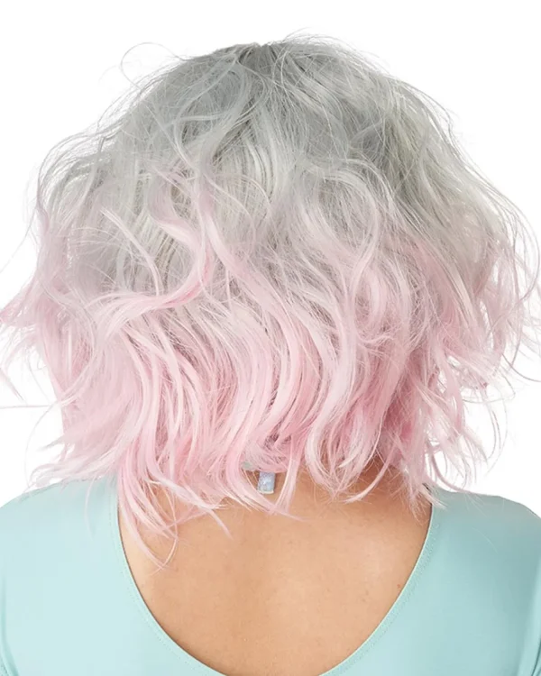 California Costumes Pastel Textured Long Bob Pink Wig> Halloween Wigs