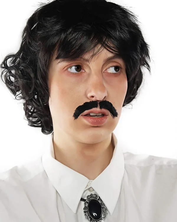 The Wig Outlet Pedro Black Wig And Moustache Set> Halloween Wigs
