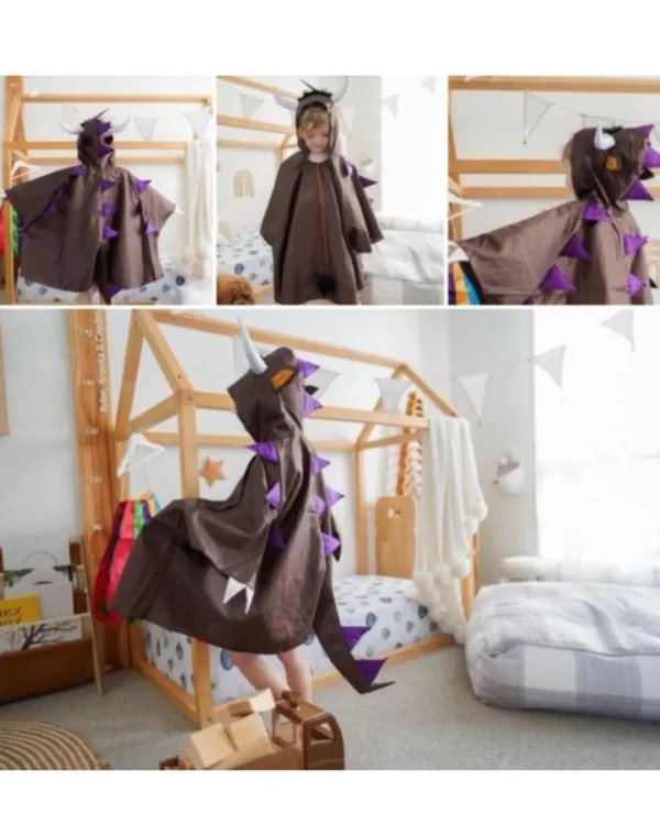 Fairy Girls Purple Spine Monster Cape> Halloween Capes