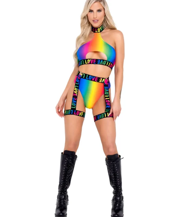 Roma Costumes Rainbow High Waisted Womens Shorts> Halloween Hosiery