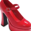Ellie Shoes Red Eden Patent Chunky Heel Womens Shoes> Saints &Amp; Sinners