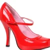 Ellie Shoes Red Patent Babydoll Heels Womens Shoes> Saints &Amp; Sinners