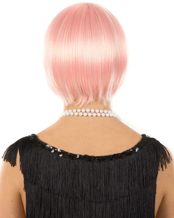 * 1920S Flapper Deluxe Pastel Pink Bob Wig> Halloween Wigs