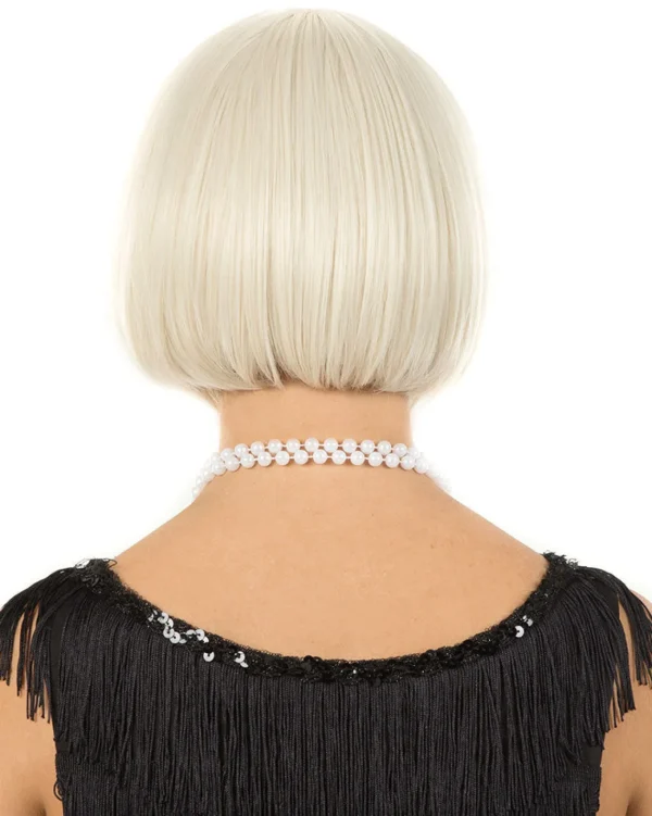 * 1920S Flapper Deluxe Platinum Blonde Bob Wig> Halloween Wigs