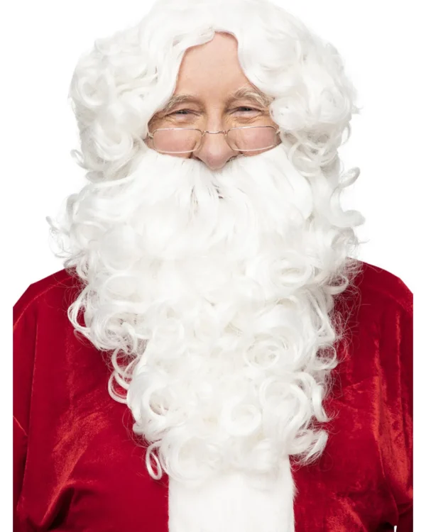 * Santa Deluxe Wig And Beard Set> Halloween Wigs