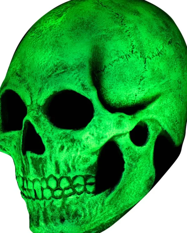 Ghoulish Productions Skull Glow In The Dark Mask> Halloween Masks
