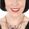 Tomfoolery Spider Web Necklace> Halloween Accessories