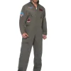 Leg Avenue Top Gun Flight Suit Plus Size Mens Costume>Men Men's Costumes