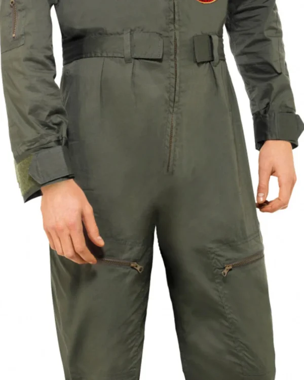 Smiffys Top Gun Jumpsuit Deluxe Mens Costume>Men Men's Costumes