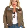 Leg Avenue Top Gun Sexy Womens Deluxe Bomber Jacket>Women Women's Costumes