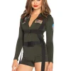 Leg Avenue Top Gun Womens Deluxe Romper Costume>Women Women's Costumes