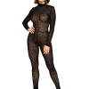 Roma Costumes Velvet Leopard Bodysuit Womens Costume>Women Women's Costumes